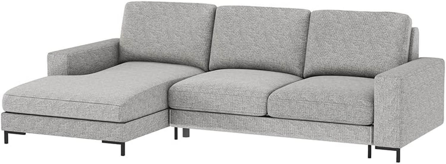 Selsey Mokpeo - Ecksofa in Hellgrau mit Schlaffunktion, Bettkasten und Easyclean-Stoffbezug, 244 cm breit (Ottomane Links) Bild 1