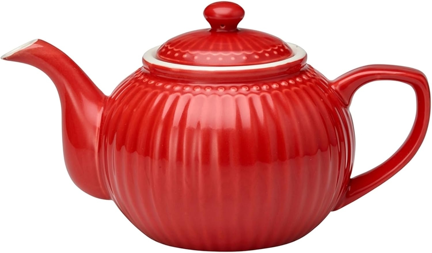 Greengate Teekanne Alice Red Steingut Rot Bild 1