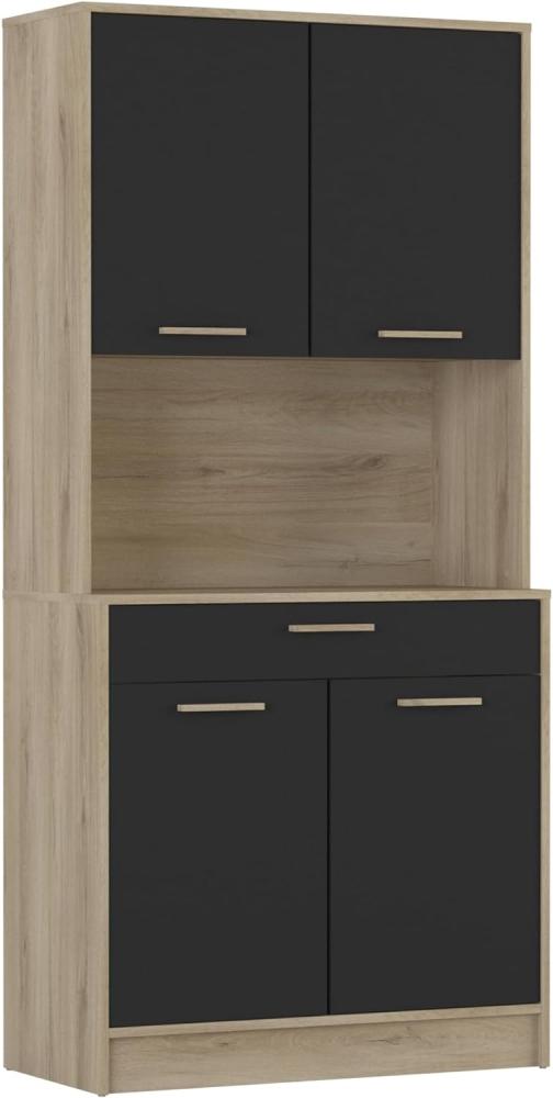 Beistellschrank >Dolce< in Kronberg / schwarz - 83x176x40cm (BxHxT) Bild 1