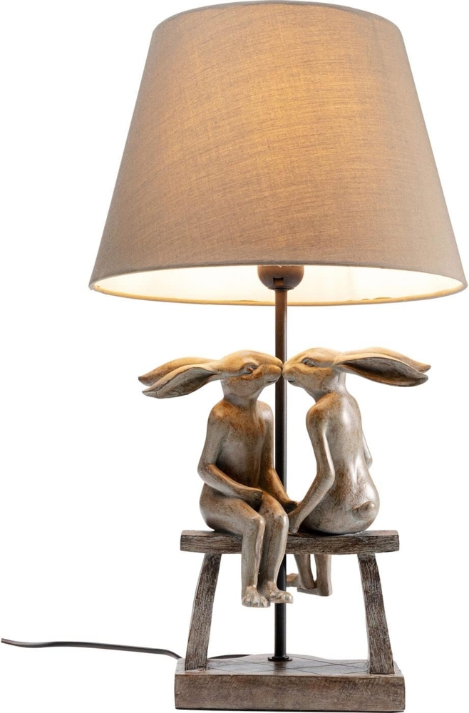 Kare Design Tischlampe Animal Bunny Love Gold/Braun, Hasenleuchte, Dekoleuchte, Nachttischlampe, Schreibtischlampe Kinder, Tischleuchte, Leuchtmittel nicht inklusive, 53 x 31 x 31 cm (H/B/T) Bild 1