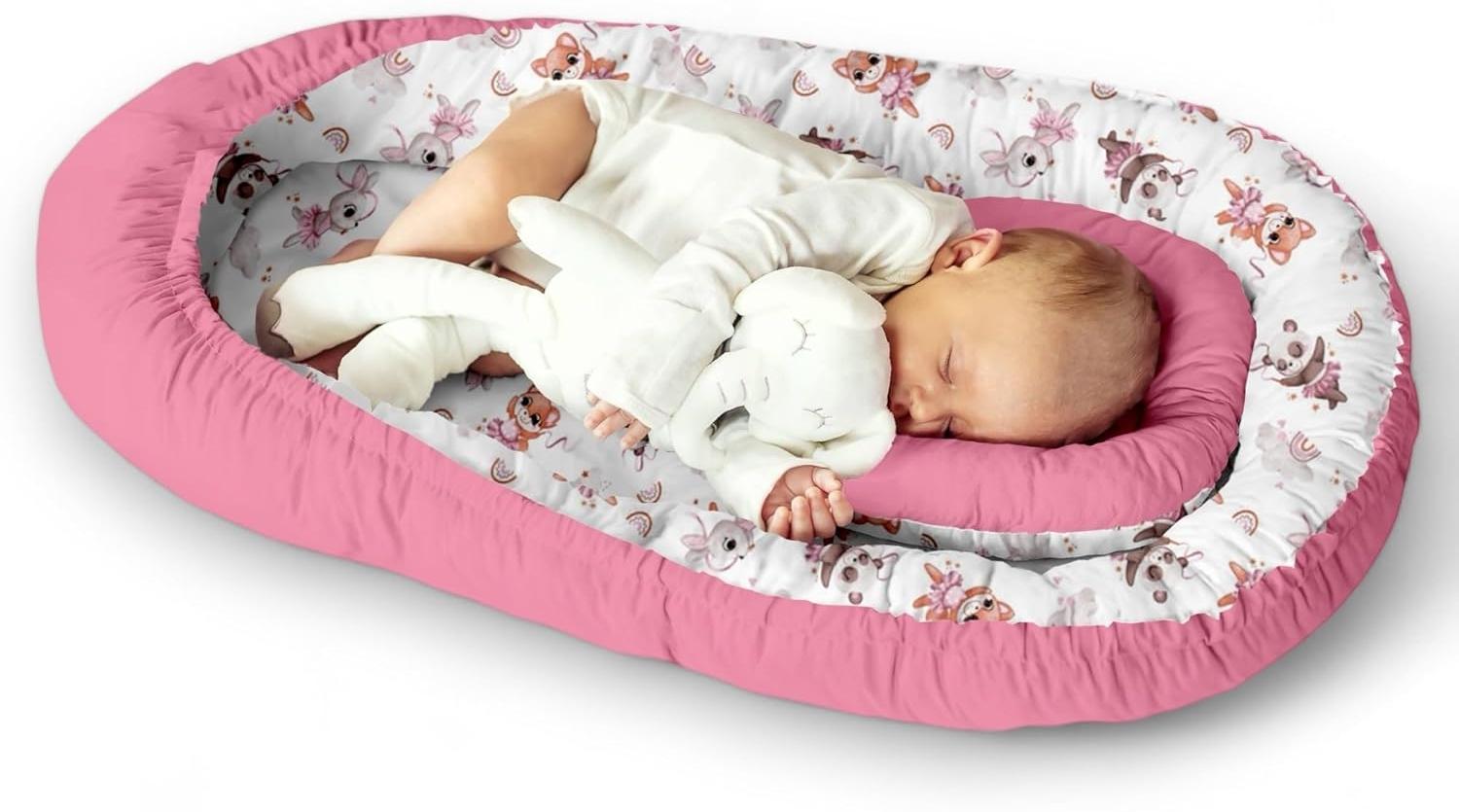 Multifunktionale Kuschelnest Babynest Kokon für Babys und Säuglinge, Nestchen, Reisebett, 100 Prozent Baumwolle, antiallergisch Bild 1