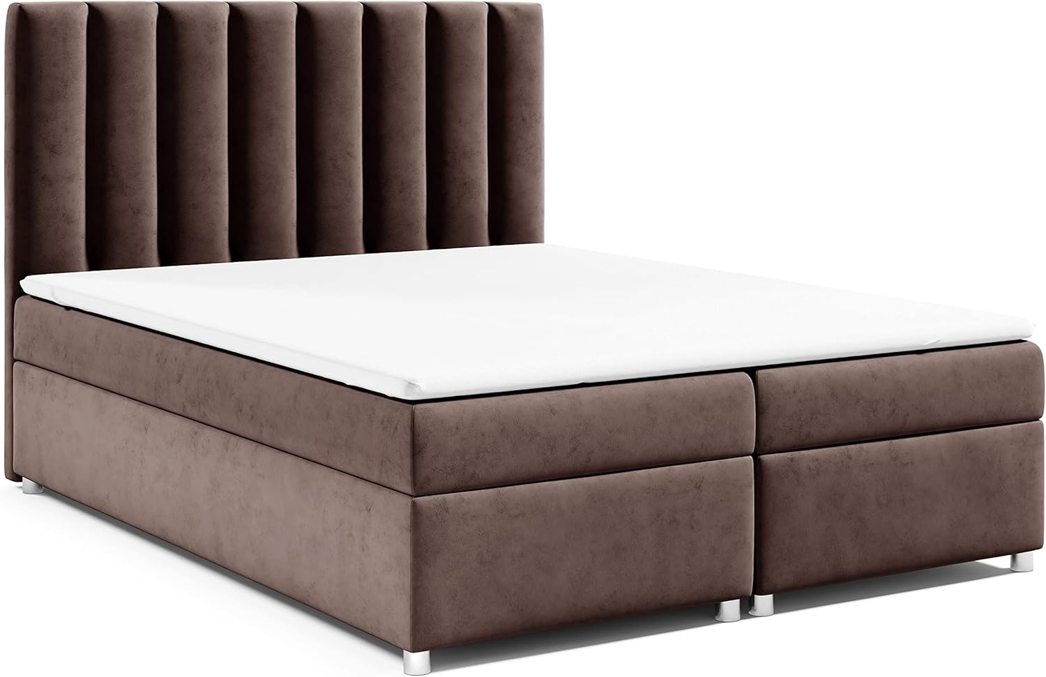 Best for Home Boxspringbett mit Bettkasten Trinity K-10 Bonellfederkern inkl. 7 cm Topper (Bonell-Matratze, gepolstertes Kopfteil, Doppelbett versch. Größen, 140x200 160x200 180x200 200x200 cm), Handwerksqualität, TOP Preis-Leistungs-Verhältnis Bild 1