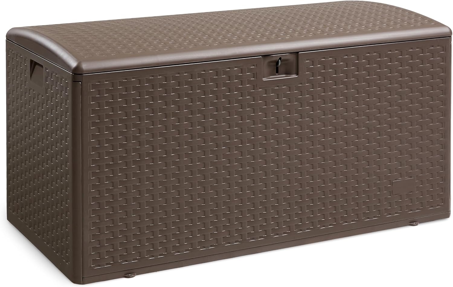 Amazon Basics Box zur Aufbewahrung und Organisation für den Außenbereich, Terrasse, 375 l, braun Bild 1