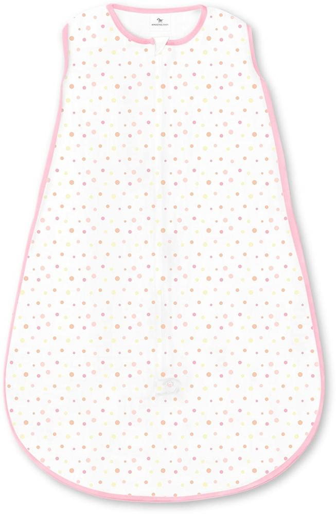 Amazing Baby von SwaddleDesigns, toller Babyschlafsack aus Microfleece mit 2-Weg-Reißverschluss, verspielte Punkte, Pink, Groß, 12-18 Monate Bild 1