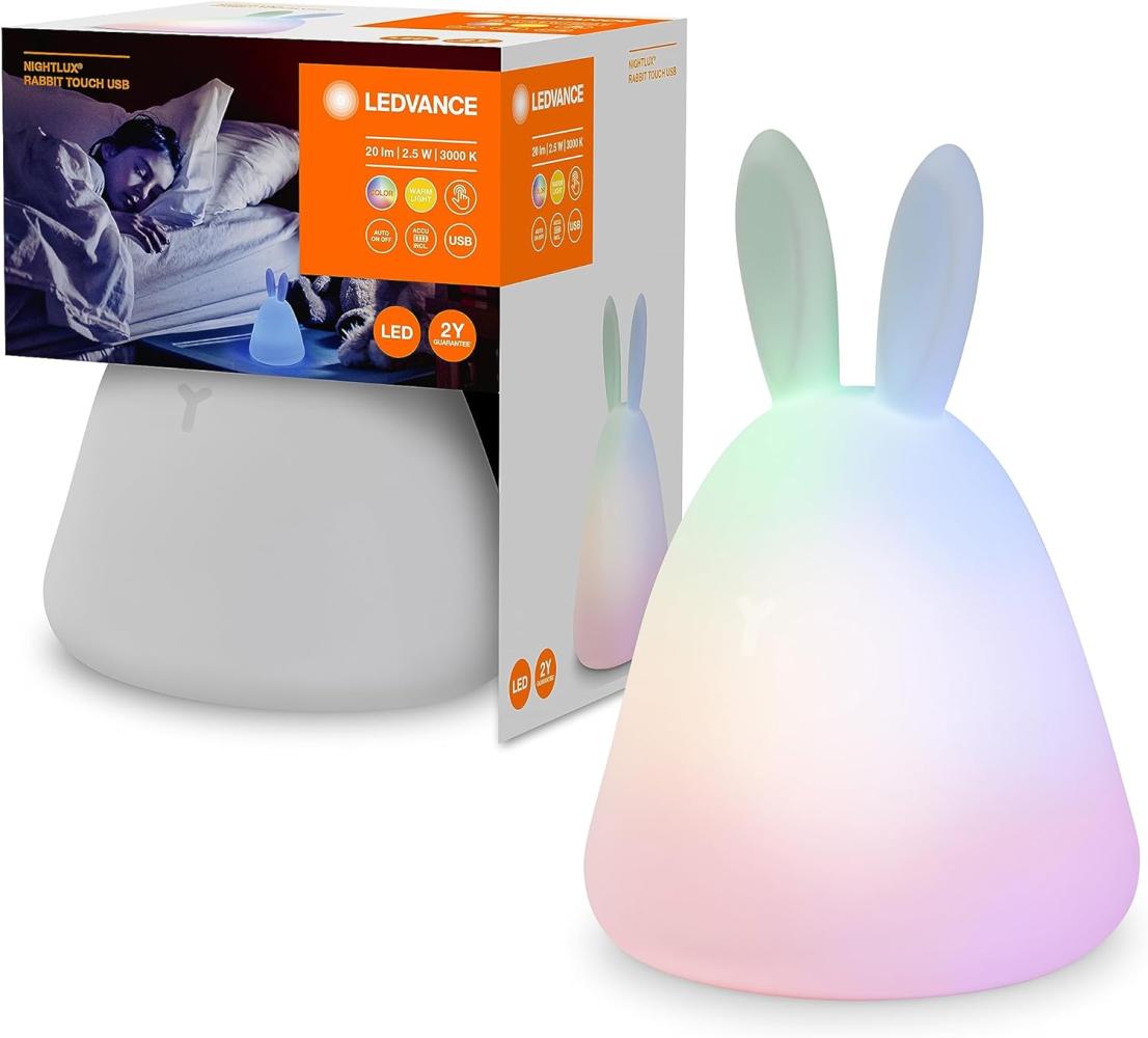 LEDVANCE NIGHTLUX TOUCH Rabbit USB RGBW mehrfarbig batteriebetrieben LED Nachtlicht 0,50W Bild 1