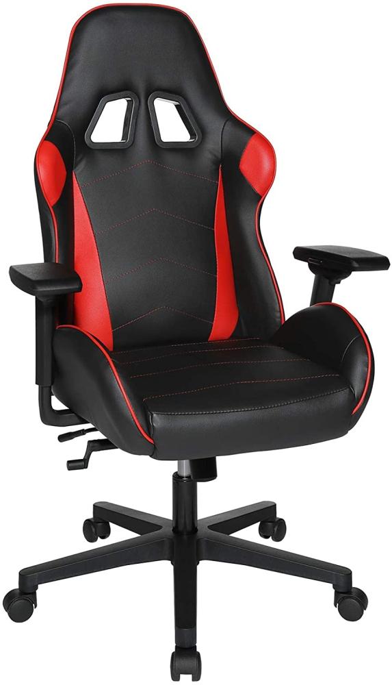 Gaming Chair Bürostuhl SPEED CHAIR 2, Kunstleder Schwarz Rot, Top Star Bild 1