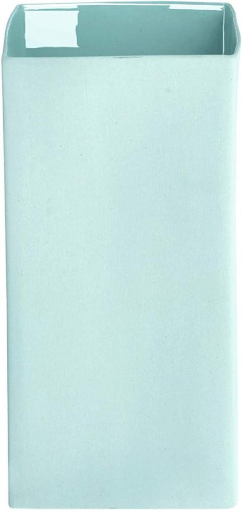 ASA Selection Cube Blue Vase, Blumenvase, Blumentopf, Tischvase, Keramikvase, Keramik, Aqua, 18 cm, 46021108 Bild 1