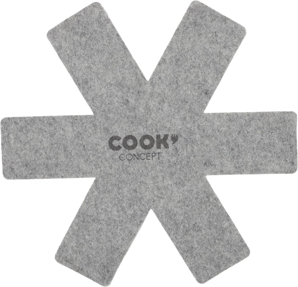 COOK CONCEPT Cuisy kb5431 schützt Pfanne Wollfilz rot/grau/schwarz 37, 5x0, 2x37, 5 cm 2-teilig Bild 1