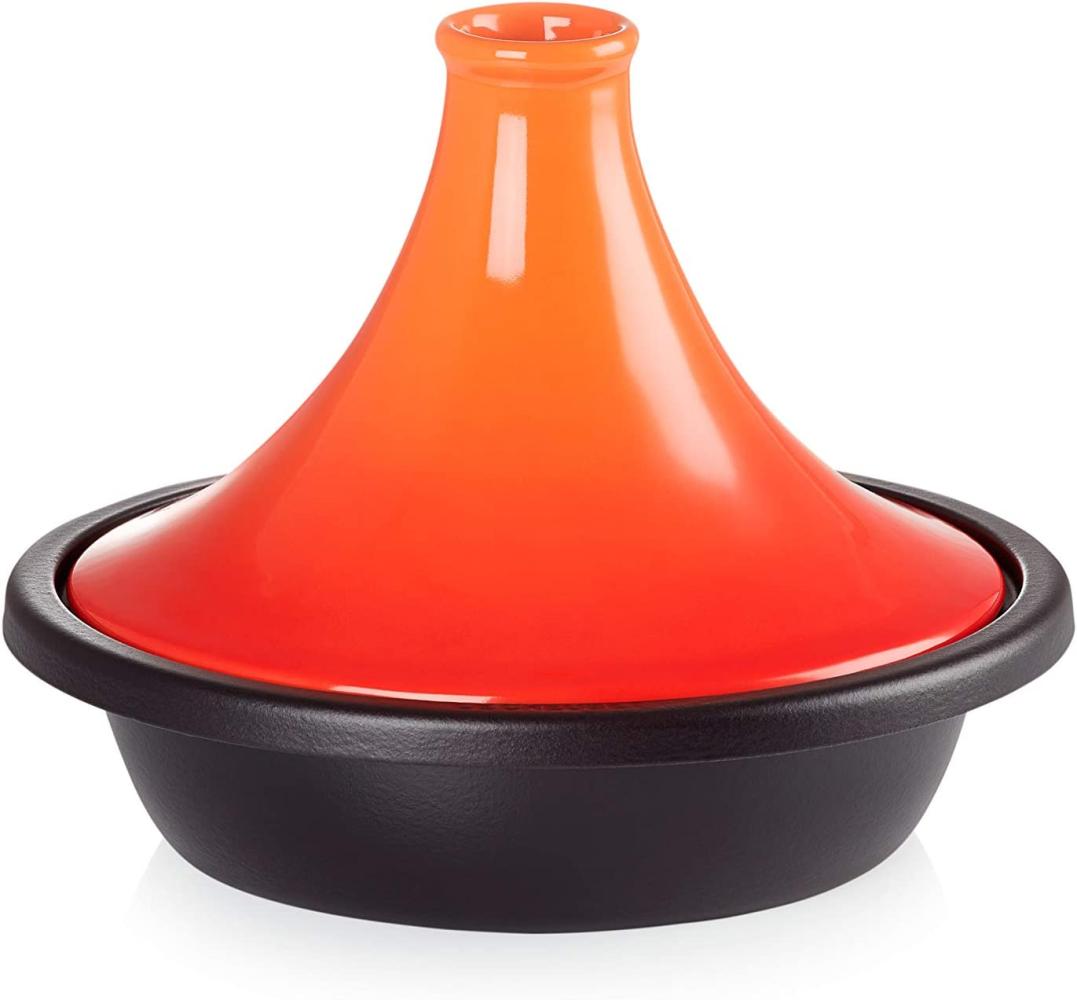 Le Creuset Gusseisen-Tagine, Rund, Ø 27 cm, Für alle Herdarten, Induktion und Backofen geeignet, Ofenrot Bild 1