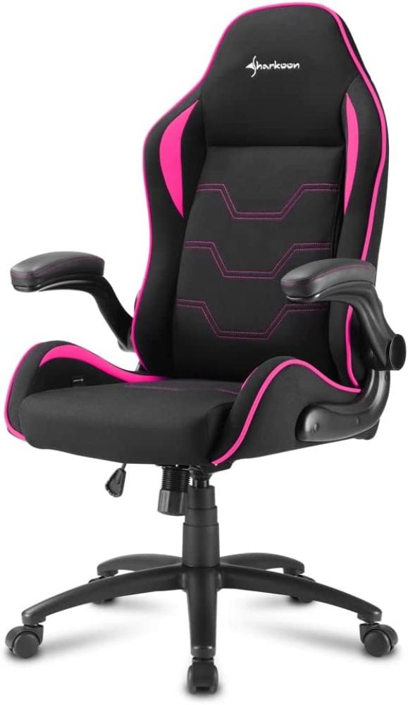 Sharkoon Elbrus 1 Gamingstuhl, Stoff, Schwarz/Pink, Normal Bild 1