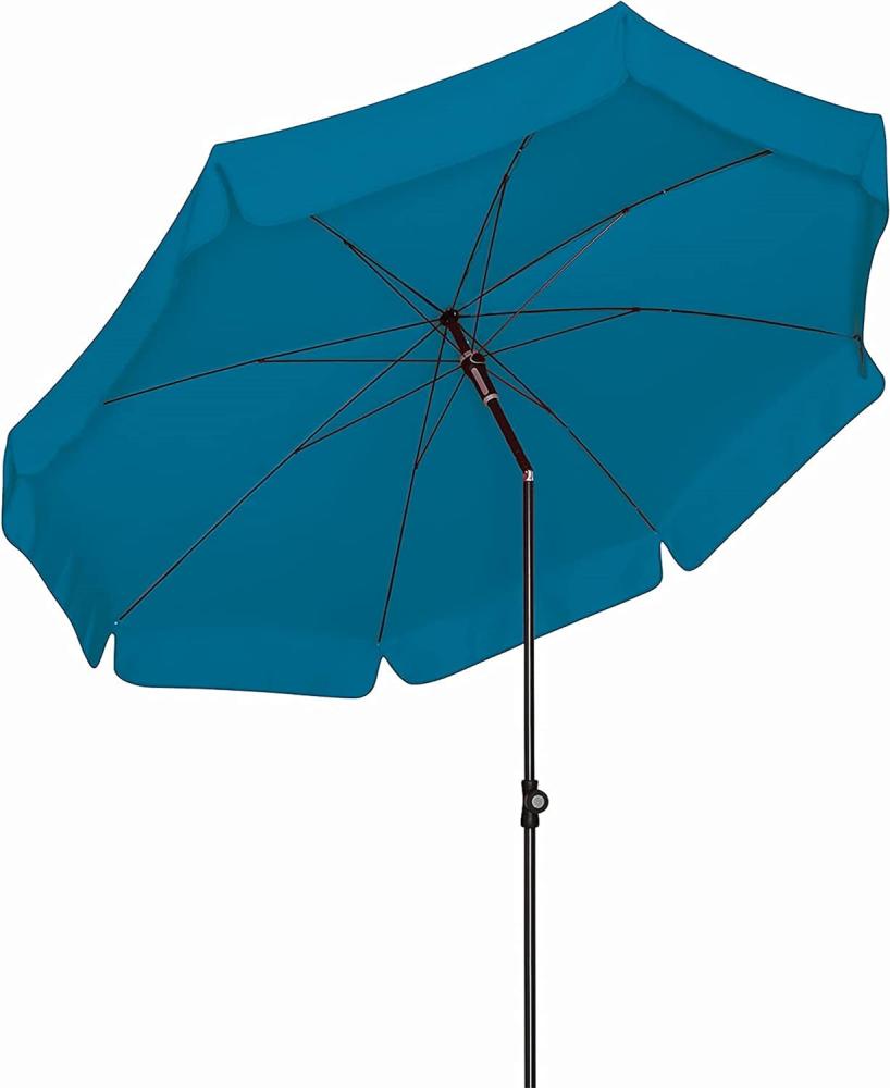 Doppler "Sunline III 200" Sonnenschirm, mit Höhenverstellung, Stahl / Polyester petrol, Ø 200 cm Bild 1
