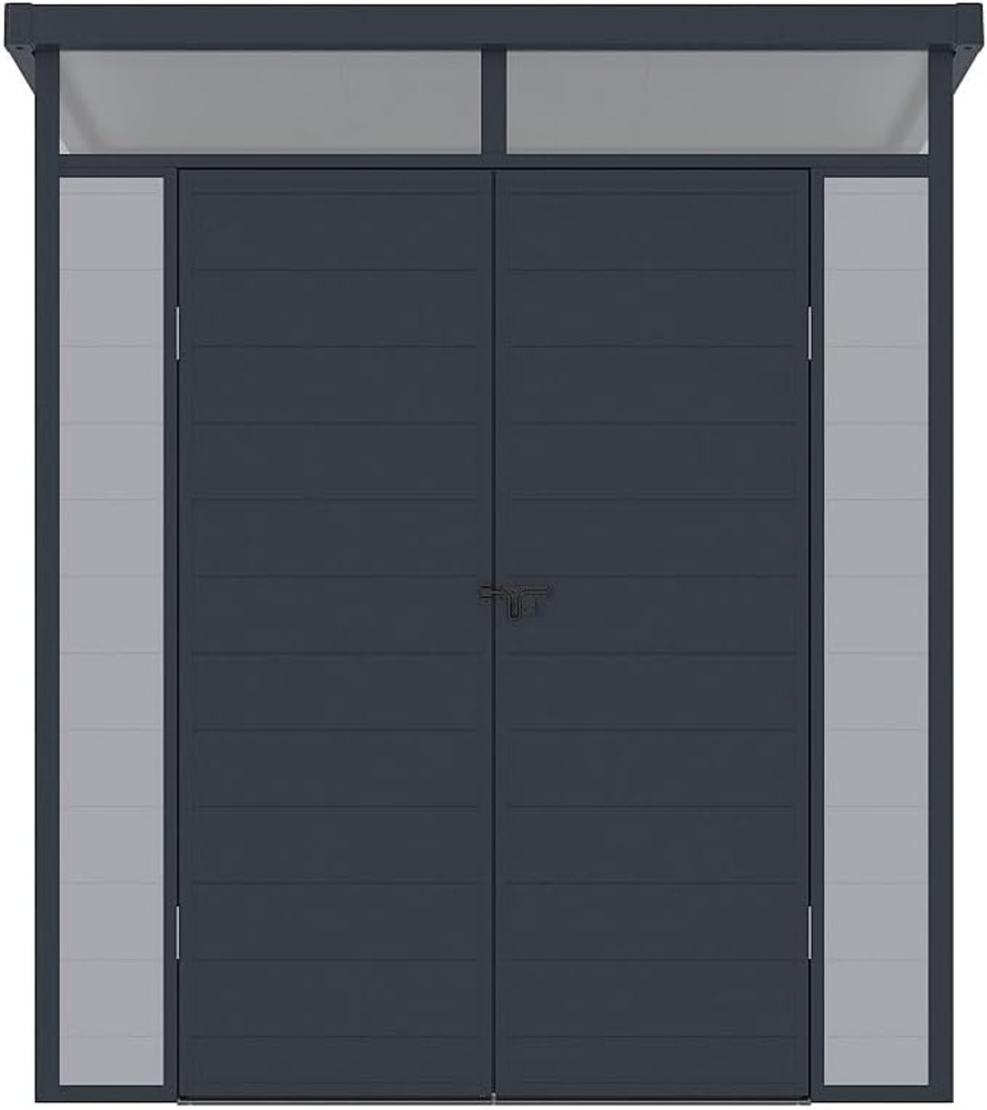 Vente-unique - Gartenhaus aus Kunstharz - Grau - 3,65 m² - mit Boden - MINARO Bild 1