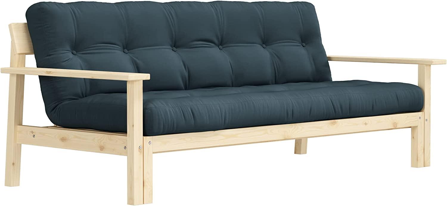 Schlafsofa UNWIND - Matratze Petrol Blue / Gestell Natur - Karup Design Bild 1