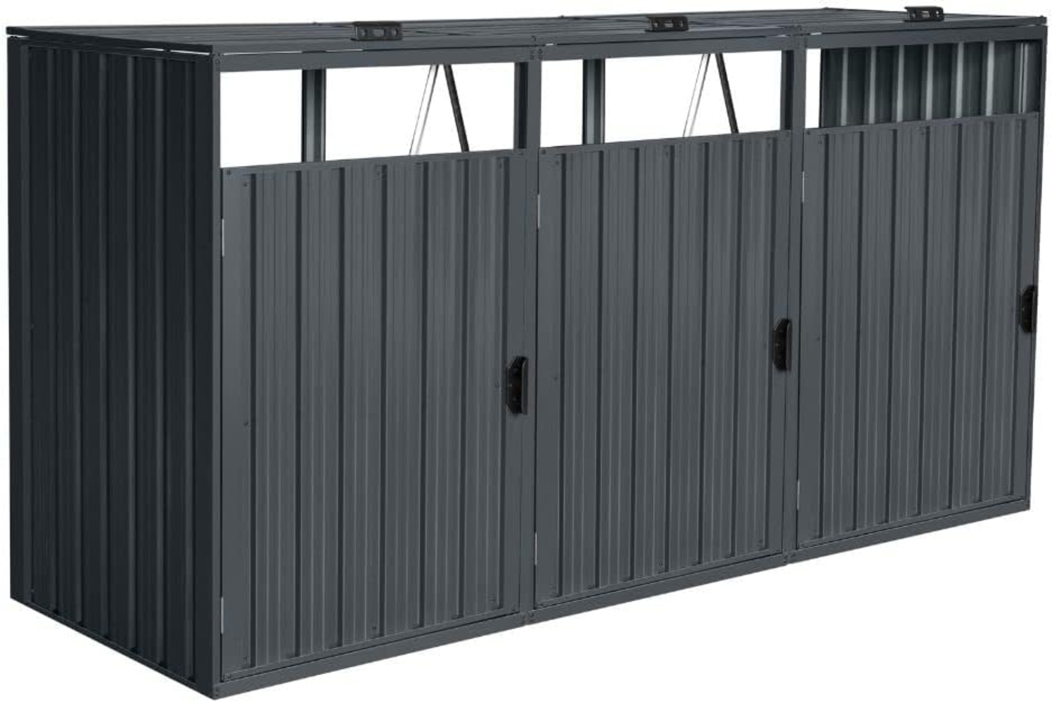 HOME DELUXE Mülltonnenbox dreitürig CUBO - 3x 240L Bild 1