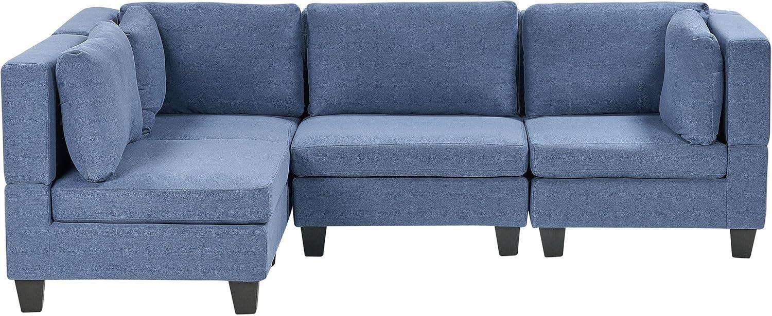 Beliani 'Unstad' Sofa, Blau, Stoff, 72 x 152 x 228 cm, ohne Ottomane, Rechts Bild 1