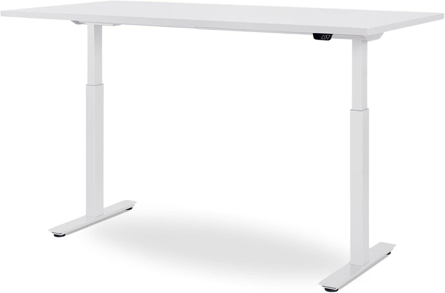 180 x 80 cm WRK21® SMART - Weiss Uni / Weiss elektrisch höhenverstellbarer Schreibtisch Bild 1