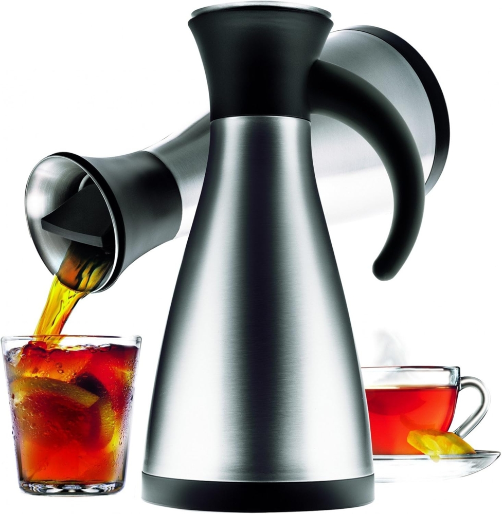Eva Solo Isolierkanne mit Griff, Kaffeekanne, Thermokanne, Teekanne, Edelstahl, 1. 1 L, 502930 Bild 1