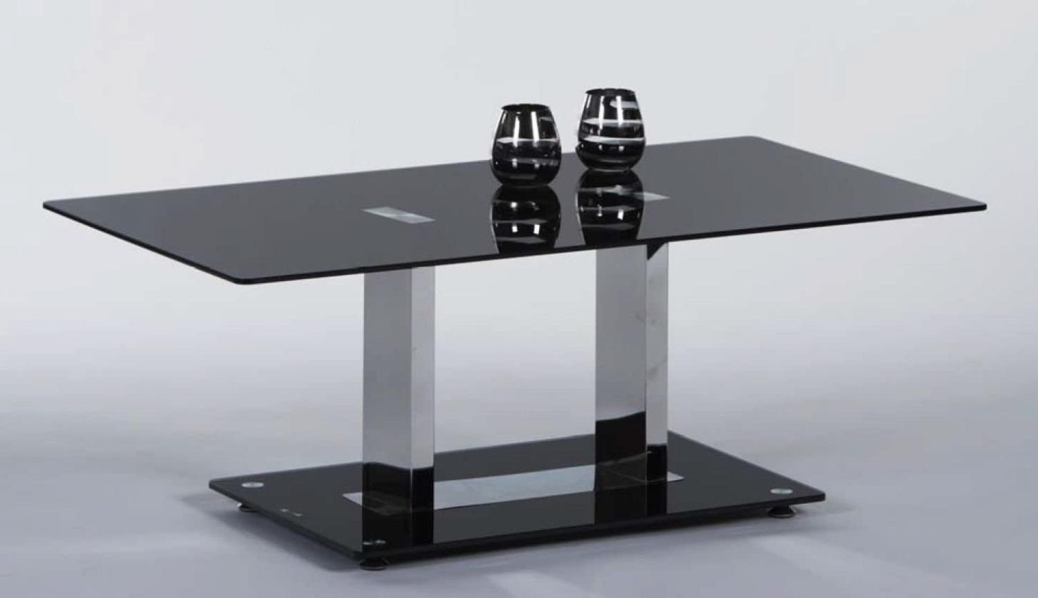 Couchtisch BLACK Glasplatte schwarz lackiert 110x60 cm Bild 1