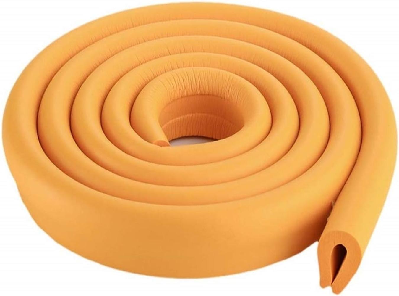 SuperglockT 2Meter Kantenschutz Baby Schutz aus Weichem Schaumstoff Kindersicherung Eckenschutz Verdicken U-Form Selbstklebend Kinderschutz Stoßschutz für Möbel Glastisch (Orange) Bild 1