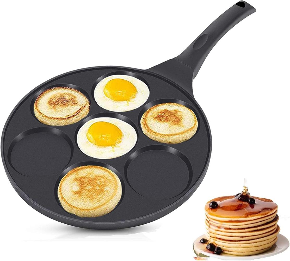 Pfannkuchen Pfanne Ø26cm 7 Fächer Induktion Alu Guss Spiegelei Crepespfanne Pancake geeignet für alle Herdarten Bild 1