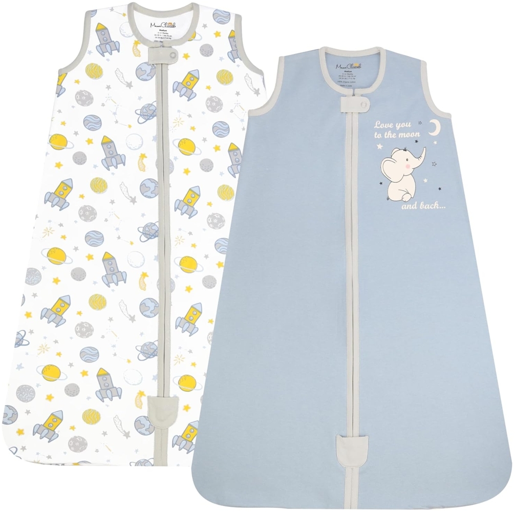 Baby Schlafsack, 0.5 TOG 100% Bio-Baumwolle, Ideal für den Sommer, Sommerschlafsack für Jungen und Mädchen, S (0-6 Monat) Bild 1