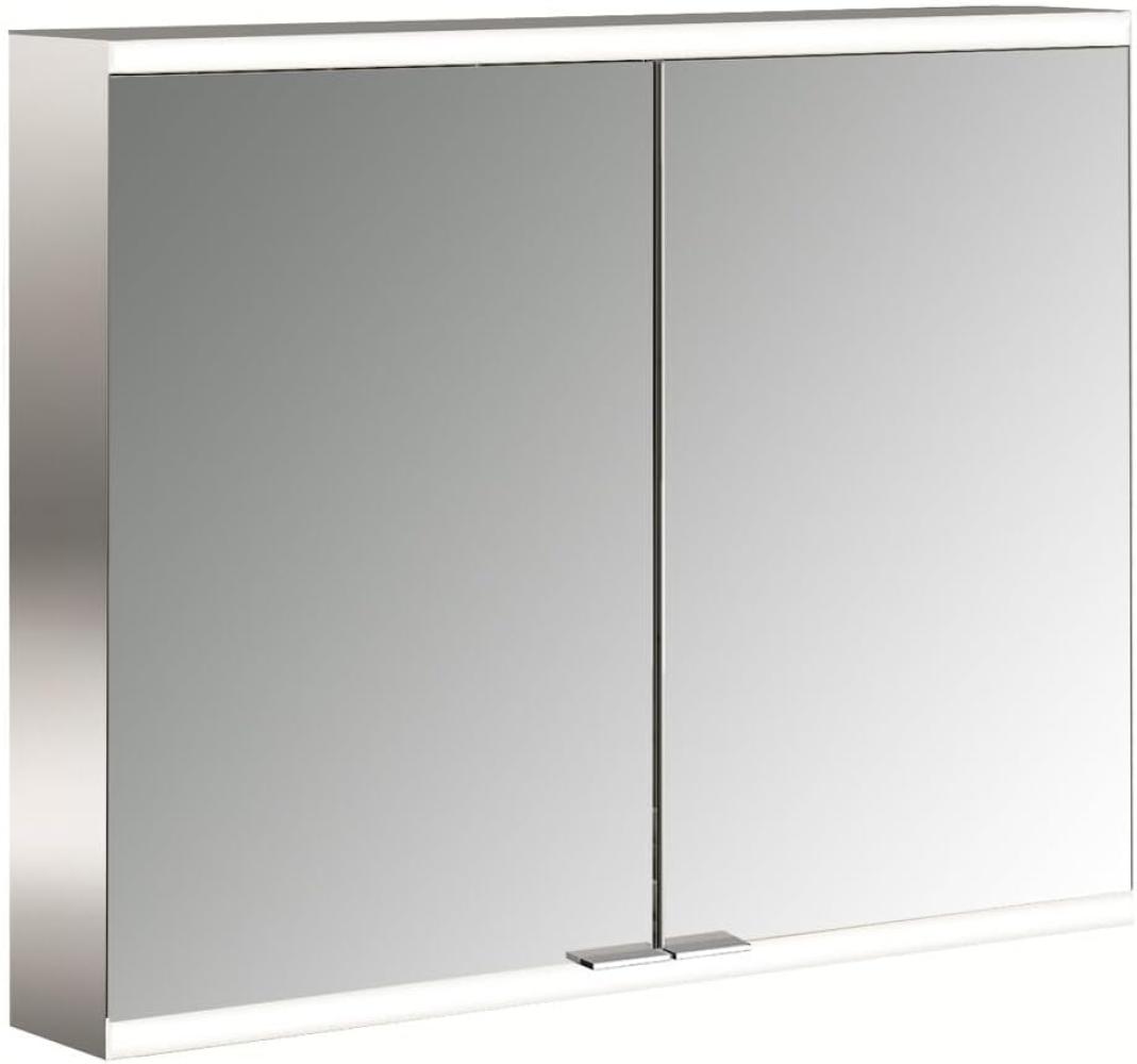 Emco prime 2 Lichtspiegelschrank, 800 mm, 2 Türen, Aufputzmodell, IP 20, ohne Lichtpaket, Ausführung: Glasrückwand verspiegelt - 949705024 Bild 1