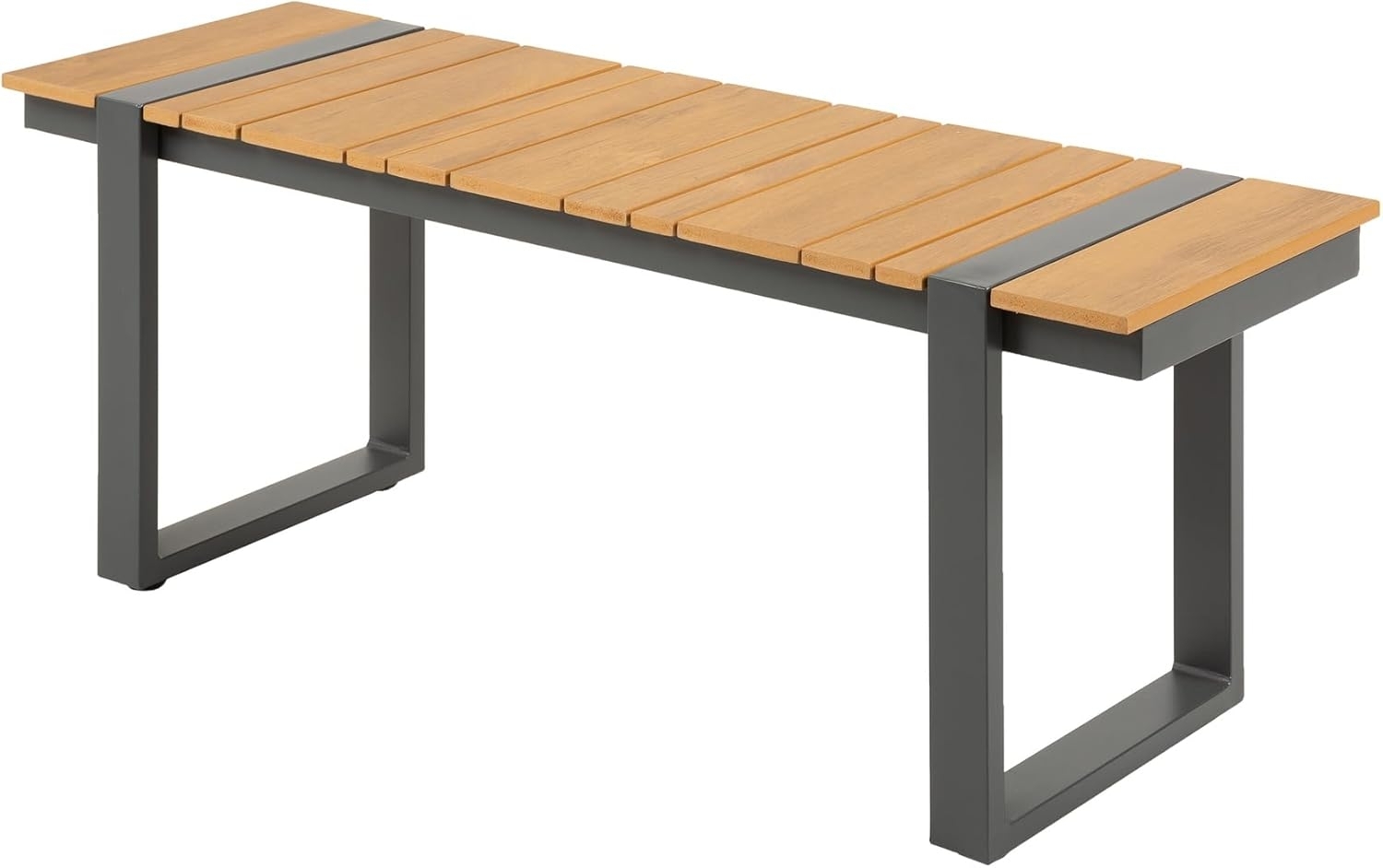 riess-ambiente Gartenbank TAMPA LOUNGE 125cm natur / grau (Einzelartikel, 1-St), wetterfest · Aluminium · Holz-Design · Outdoor · Terrasse · Modern Bild 1