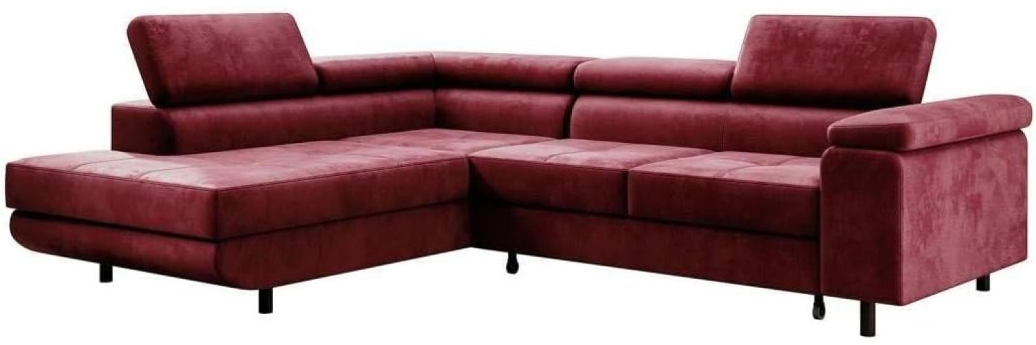 Designer Sofa Costa mit Schlaf und Klappfunktion Bordeaux Links Bild 1