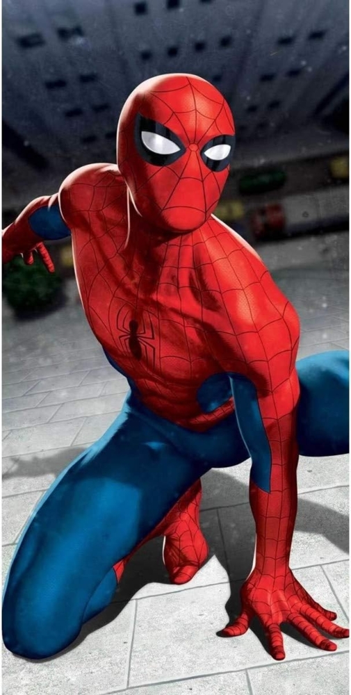 Spiderman Duschtuch Badetuch Strandtuch Velourstuch 70x140 cm Bild 1