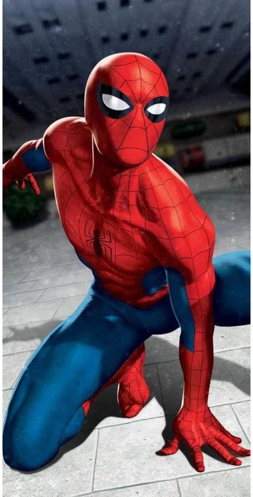 Spiderman Duschtuch Badetuch Strandtuch Velourstuch 70 x 140cm Bild 1