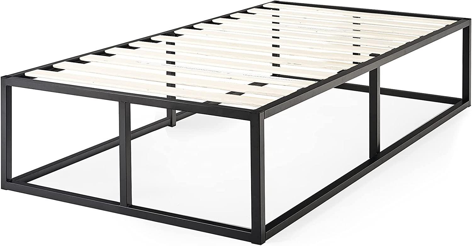 ZINUS Joseph 46 cm Metallrahmenbett | Lattenrost | Holzlattenunterstützung | Stauraum unter dem Bett | Für Erwachsene, Kinder, Jugendliche | 90 x 200 cm | Schwarz Bild 1