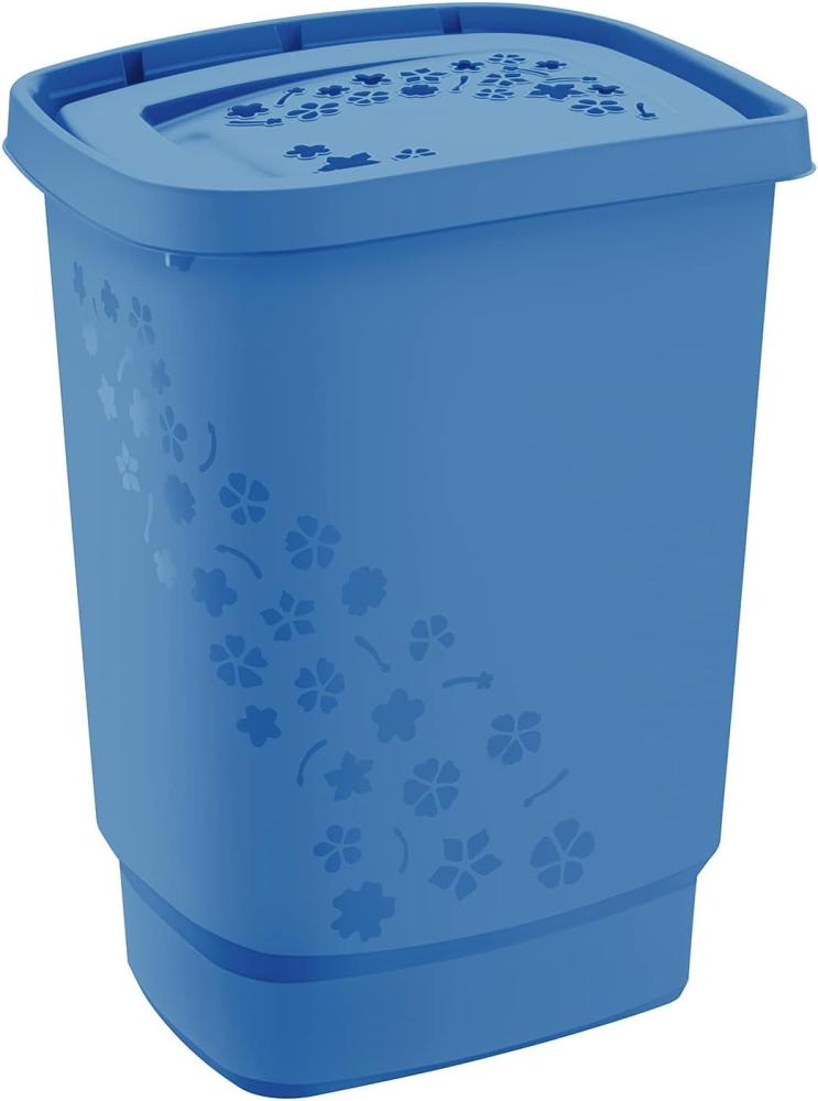 Rotho Wäschesammler Flowers, 55 l horizon blue Bild 1