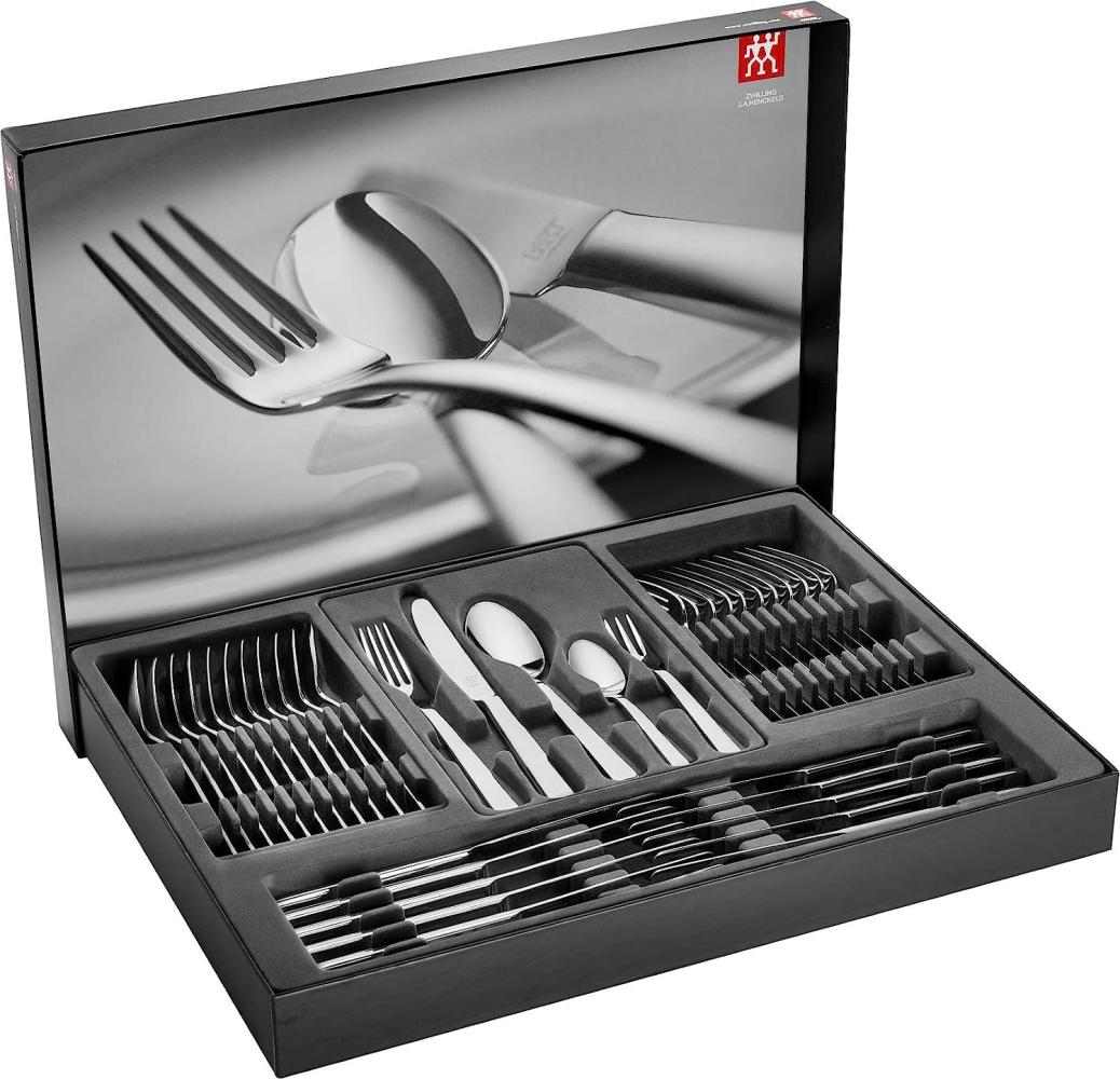 ZWILLING Roseland Besteck-Set, 60-teilig, Für 12 Personen, 18/10 Edelstahl/Hochwertiger Klingenstahl, Mattiert/poliert Bild 1