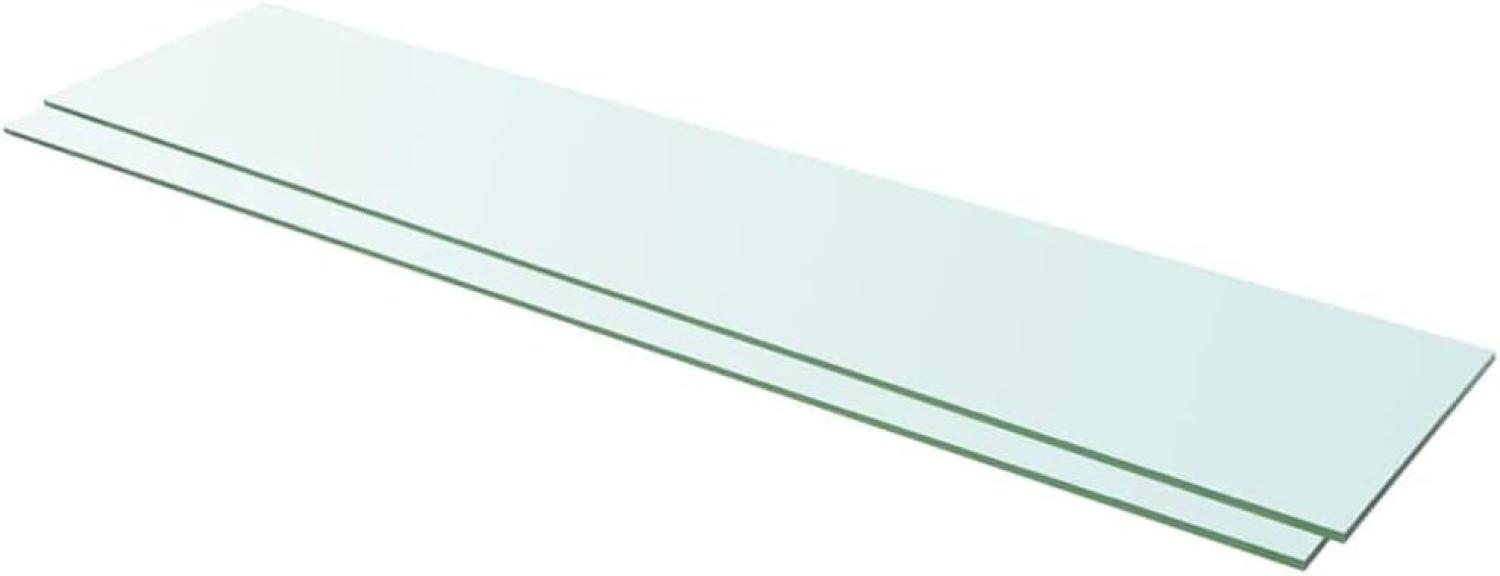 vidaXL Regalböden 2 Stk. Glas Transparent 110x25 cm 3051590 Bild 1