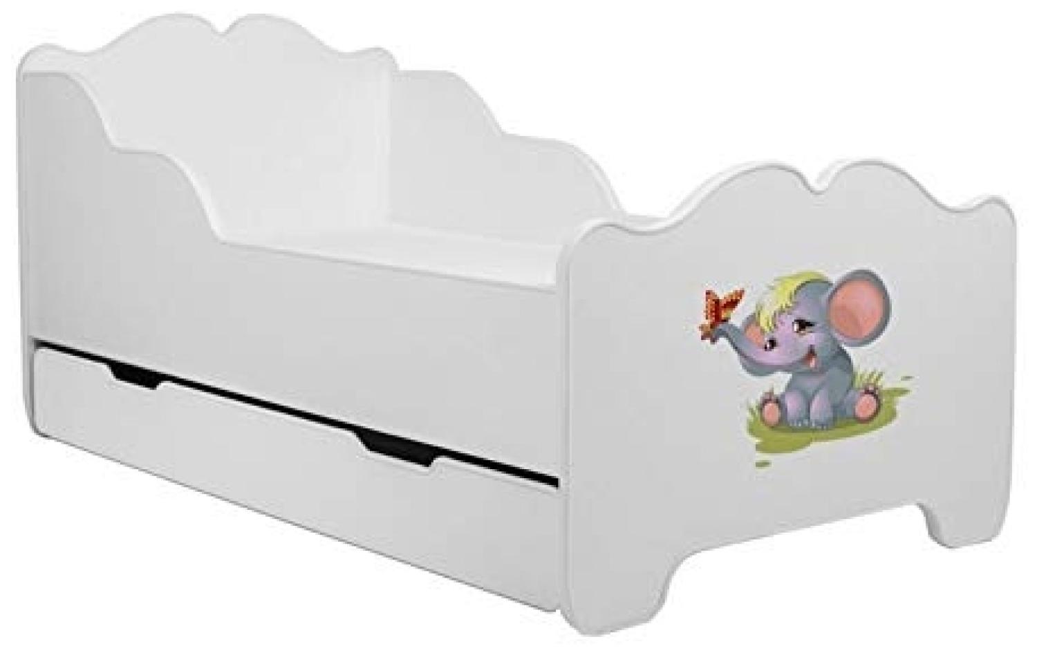 Angelbeds 'Anna' Kinderbett 80x160 cm, Motiv 3, mit Lattenrost, Matratze und mit Bettschublade Bild 1