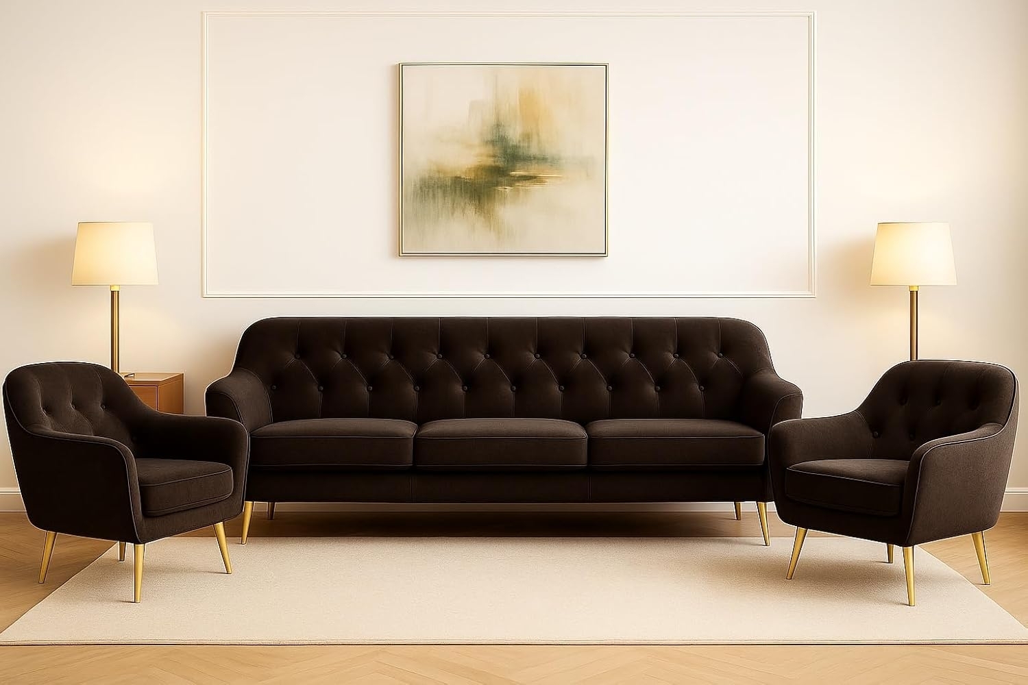 Wohnzimmer-Set BENITO 4: 3-Sitzer Sofa + 2 Sessel Bild 1