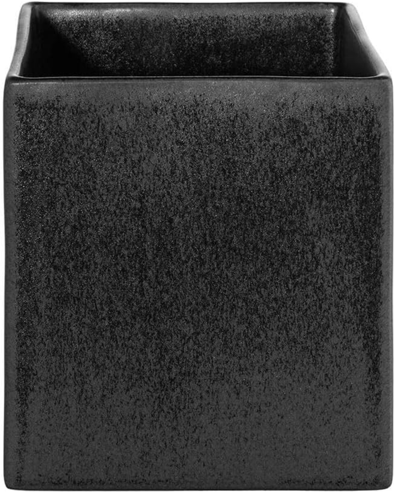 ASA Selection Übertopf Black Iron, Blumentopf, Steingut, Schwarz matt, 12x12 cm, 4603174 Bild 1