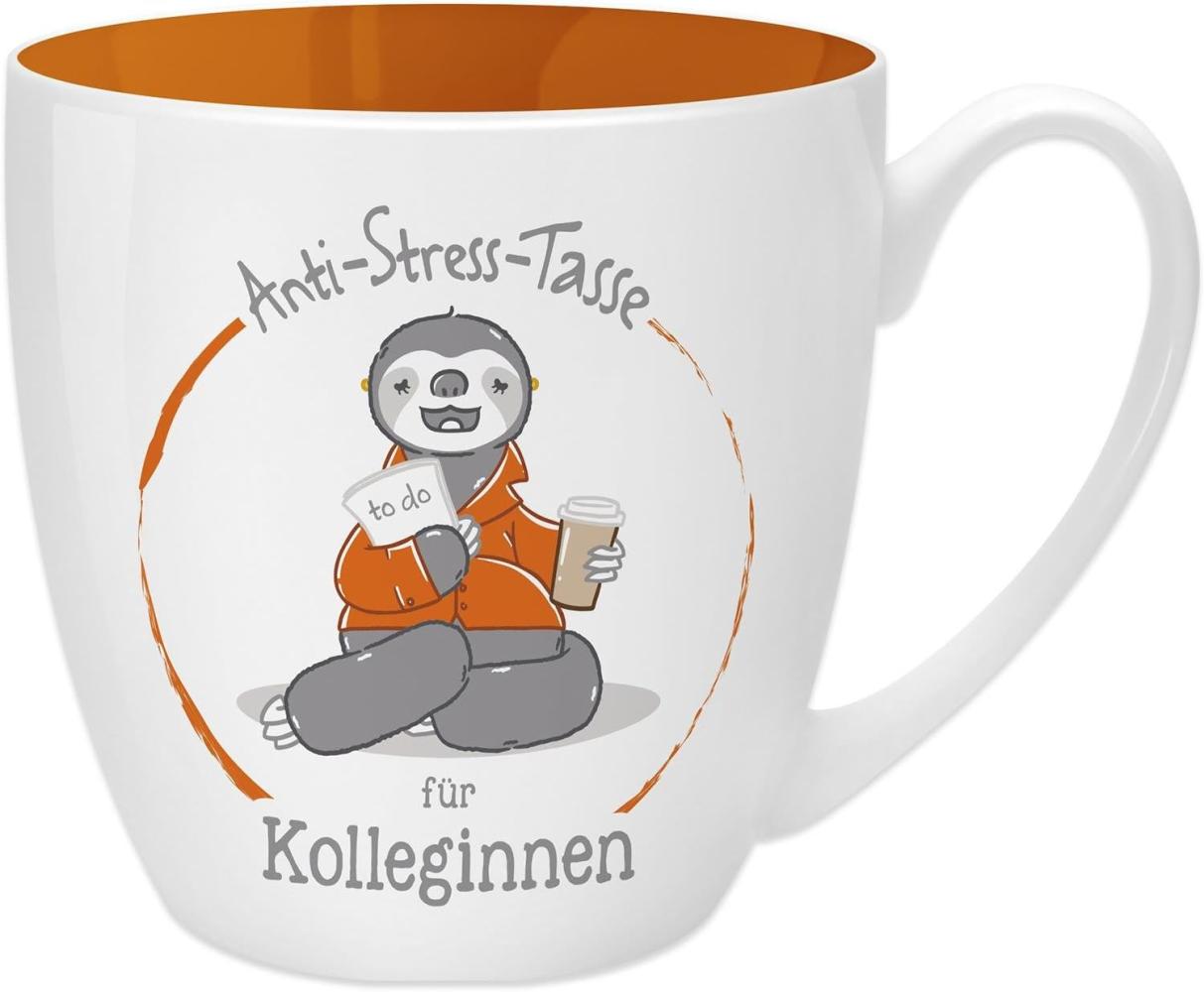 GRUSS & CO Anti-Stress-Tasse Motiv "Kollegin" | Tasse mit Spruch, 45 cl, New Bone China | Geschenk lustig | 45492 Bild 1