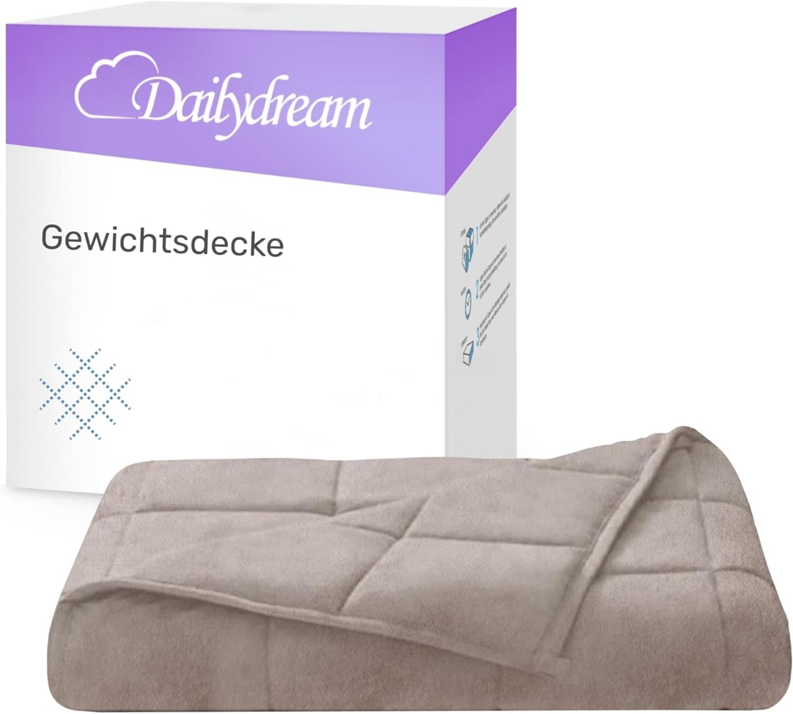 Dailydream Therapie Gewichtsdecke im Flauschigen Fleece, 6Kg für Erwachsene, 135x200cm, Rosa Bild 1