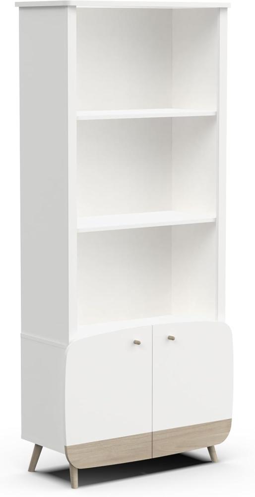 habeig Kinderregal Kinderschrank Kommode Bücherregal blau weiß Holz 177cm, besonders stabil Bild 1