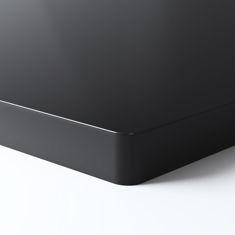 Flexispot stabile Tischplatte 160x80 cm 2,5 cm stark - DIY Schreibtischplatte Bürotischplatte Spanholzplatte (Schwarz, 160x80 cm) Bild 1