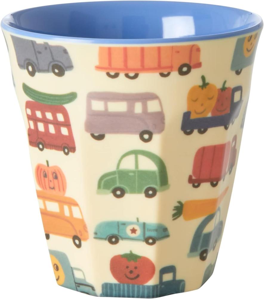 Rice Melamin Becher Happy Cars Medium Melaminbecher Autos Blau Print Bild 1