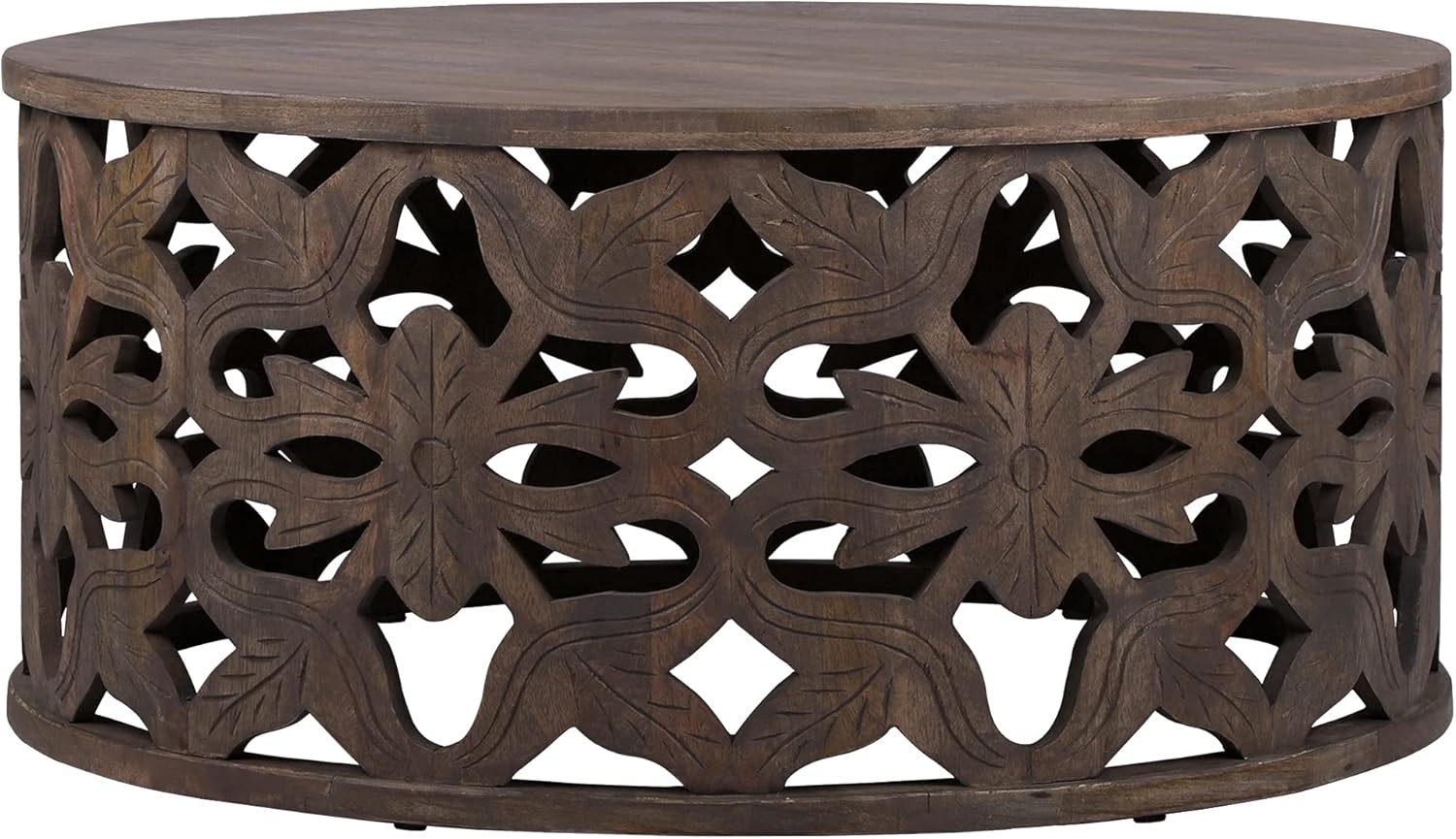Couchtisch Ø 100x45 cm Natur aus Mangoholz WOMO-Design Bild 1