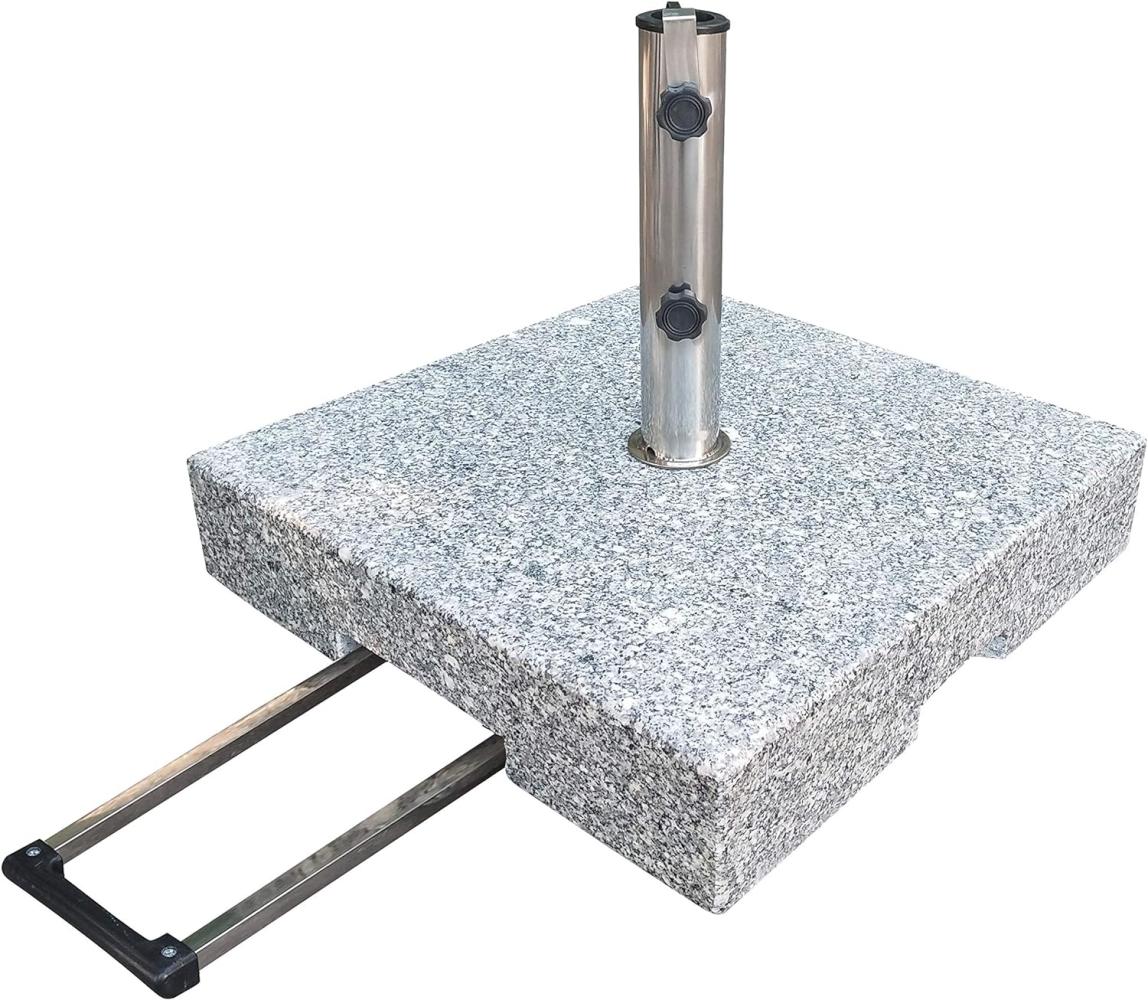 Pure Home & Garden Granit Schrimständer mit Trolleyfunktion, grau, 70 kg Bild 1