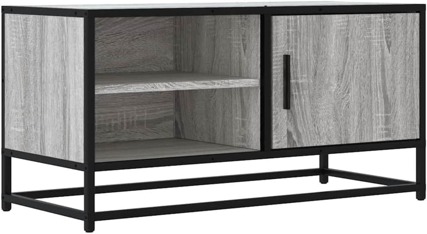 TV-Schrank Grau Sonoma 80x34,5x40 cm Holzwerkstoff und Metall Bild 1