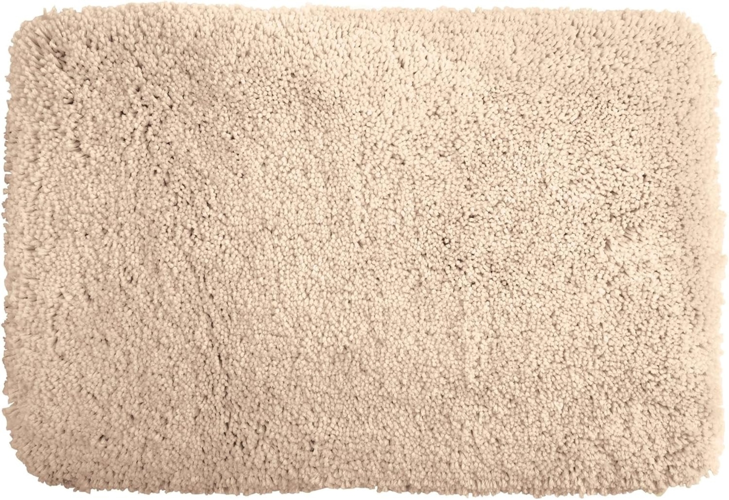 Spirella Badteppich Badematte Duschvorleger Mikrofaser Hochflor | flauschig | rutschhemmend | geeignet für Fußbodenheizung | 60x90 cm | Beige Sand Bild 1