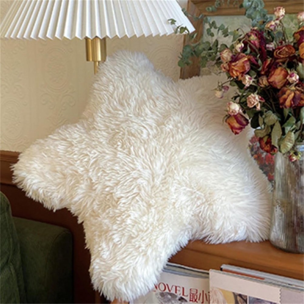 Kuschelkissen Kinder Sternkissen Weiche Flauschige Sterne Mond Wolke Kuschelkissen Sofakissen Plüsch Kissen Dekokissen für Kinderzimmer Schlafzimmer Deko (Sternkissen) Bild 1