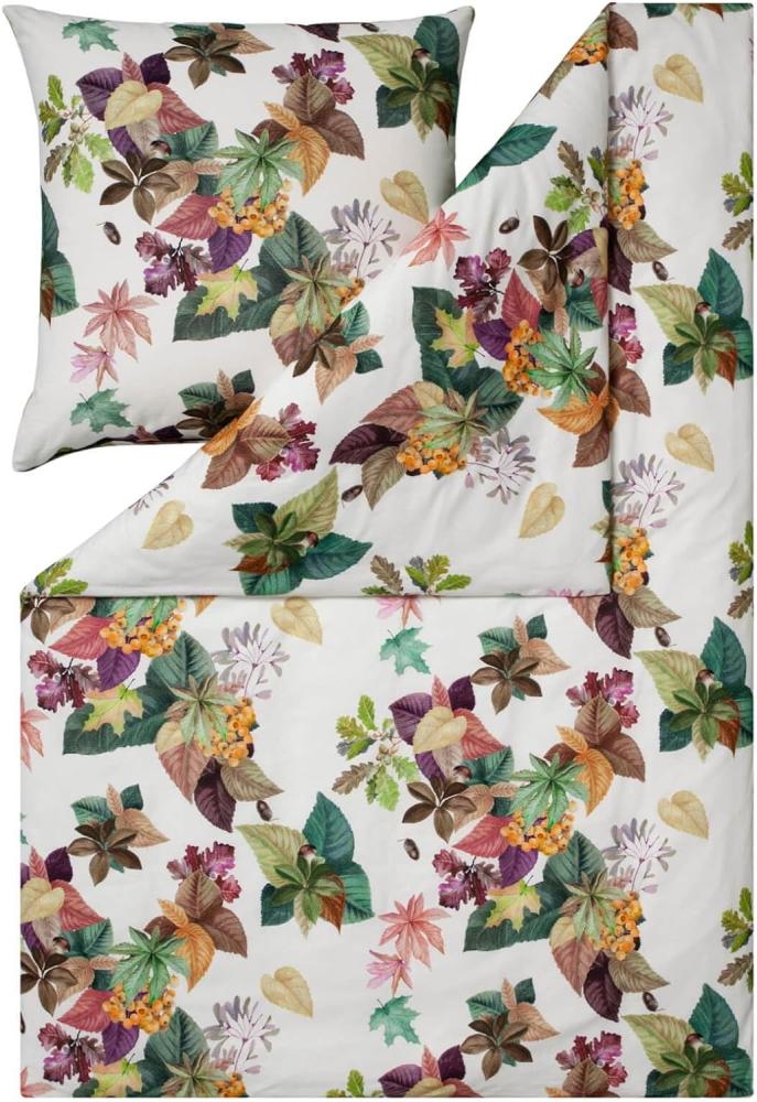 Estella Kuschel Flanell Bettwäsche 155x220 Maple Herbst Blätter Beeren 4443-985 Bild 1