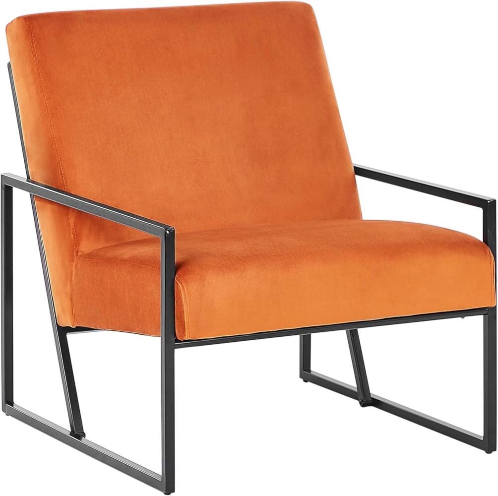 Sessel DELARY Samtstoff Orange Bild 1