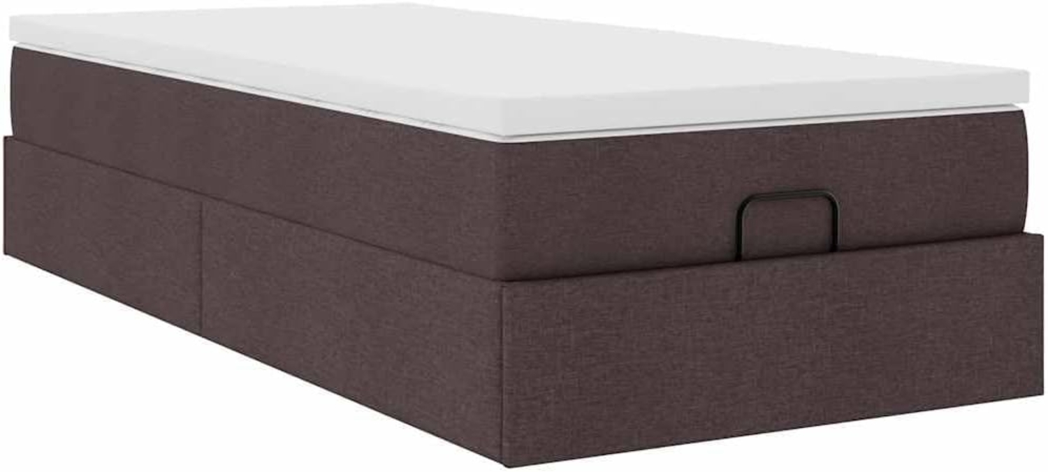 Ottoman-Bett mit Matratze Dunkelbraun 90x200 cm Stoff 3311081 Bild 1